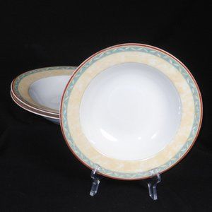 3 rimmed soup bowls. PTS International Interiors PROVENCE